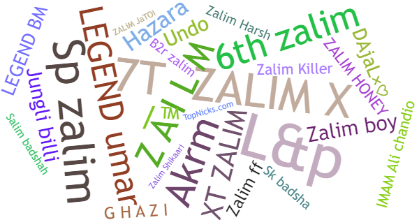 Nicknames for Zalim