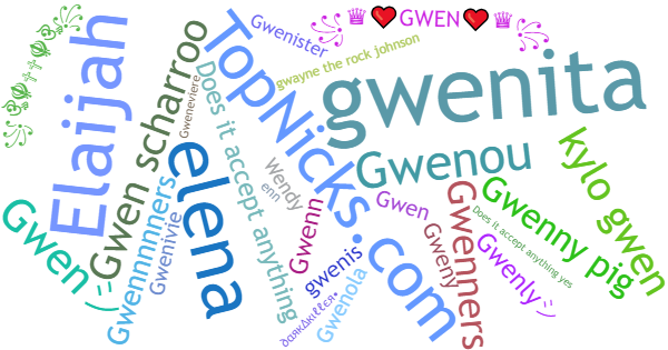 Nicknames for Gwen