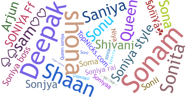 Nicknames for Soniya