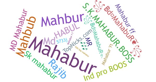 Nicknames for Mahabur