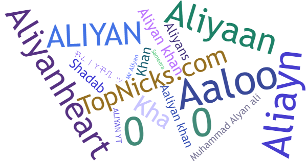 Nicknames for Aliyan