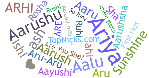 Nicknames for Aarushi