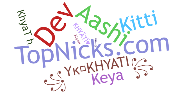 Nicknames for Khyati