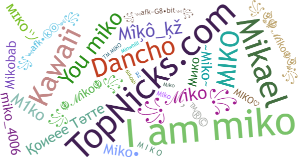 Nicknames for Miko