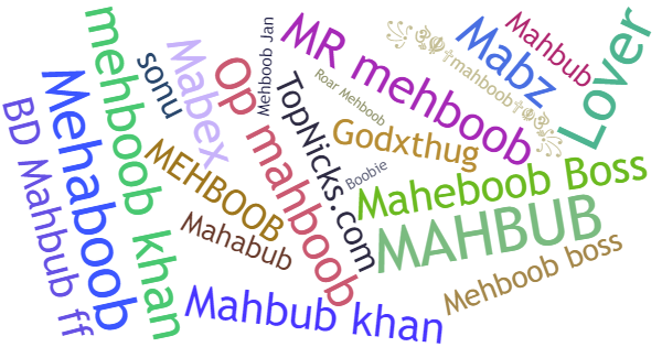 Nicknames for Mehboob