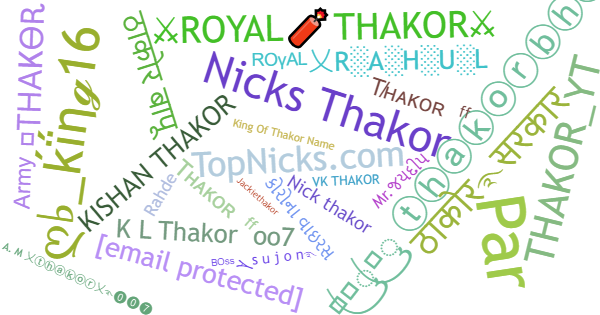 Nicknames for Thakor