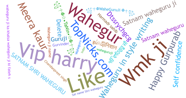 Nicknames for Waheguruji