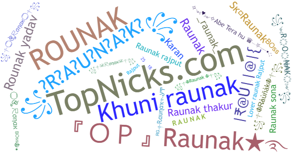 Nicknames for Raunak