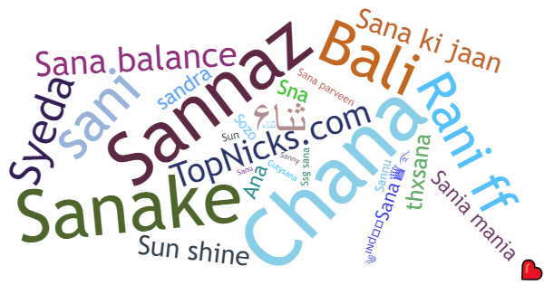 Nicknames for Sana