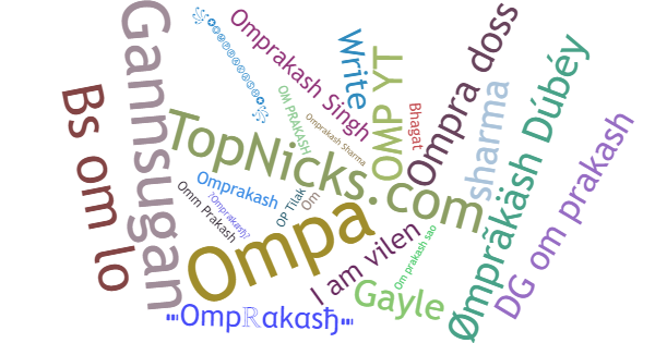 Nicknames for Omprakash