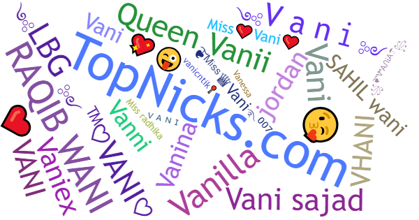 Nicknames for Vani