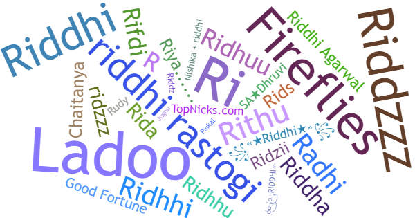 Nicknames for Riddhi