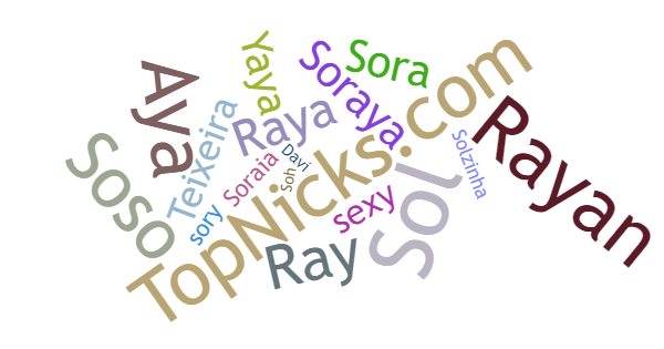 Nicknames for Soraya