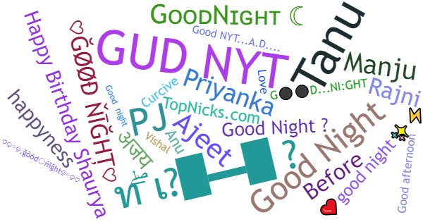 Nicknames for Goodnight