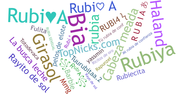 Nicknames for Rubia