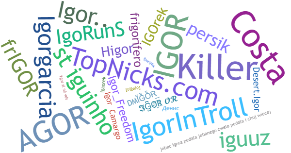 Nicknames for IgoR