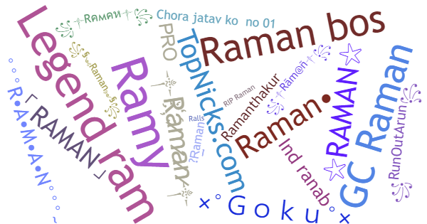 Nicknames for Raman