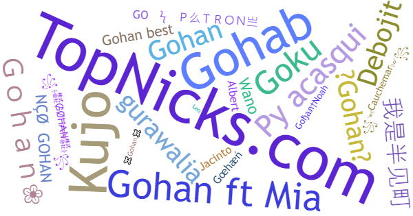 Nicknames for Gohan