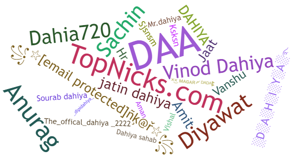 Nicknames for Dahiya