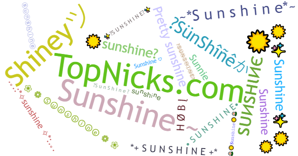 Nicknames for Sunshine