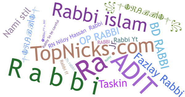 Nicknames for Rabbi