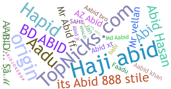 Nicknames for Abid