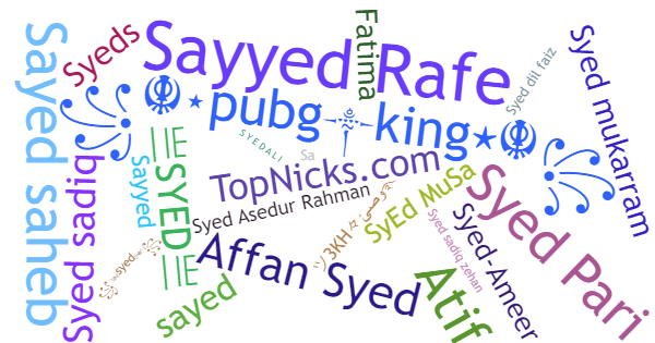 Nicknames for Syed