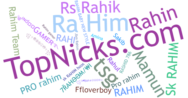 Nicknames for Rahim