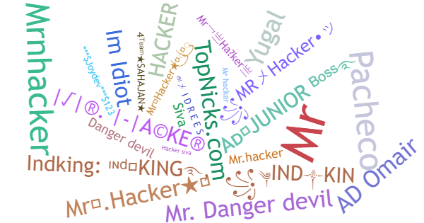 Nicknames for MrHacker