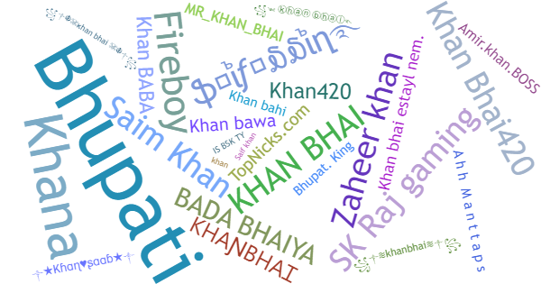 Nicknames for KHANBHAI