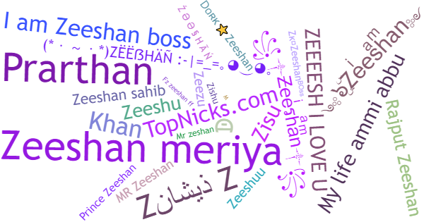 Nicknames for Zeeshan