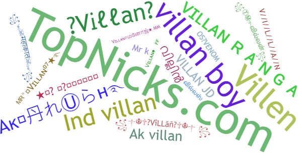 Nicknames for Villan