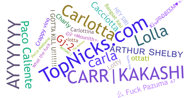 Nicknames for Carlotta