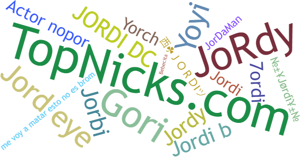 Nicknames for Jordi