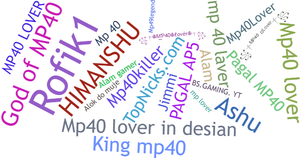 Nicknames for Mp40lover