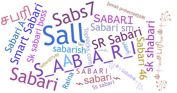 Nicknames for Sabari