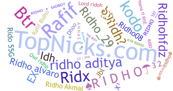 Nicknames for Ridho