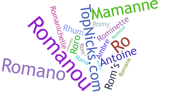 Nicknames for Romane