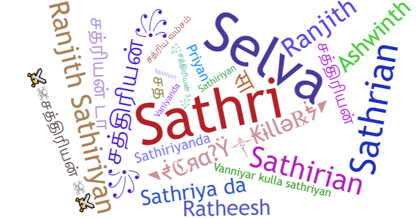 Nicknames for Sathriyan